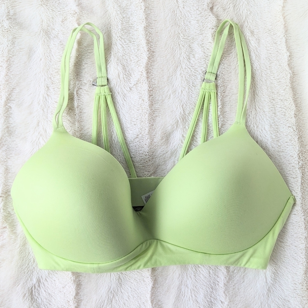 Aerie Real Sunnie Wireless Push Up Bra pastel green 36D